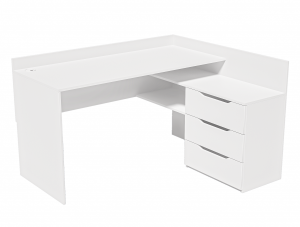 Компьютерный стол КСТ-1 (белый) правый/левый