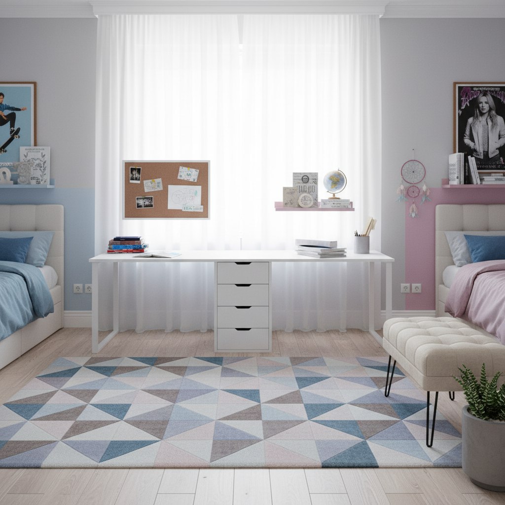 Стол Дуэт 2000 мм (белый + опоры белые). Столешница 22 мм