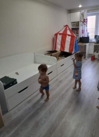 Кровать выдвижная Двушка (цвет: белый) 190х90 от Династия Kids