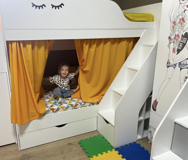 Двухъярусная кровать 180х80 Умка-2 (цвет белый) 