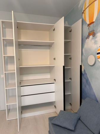 Шкаф 3-х дверный Брайт Графит-2 от Династия Kids