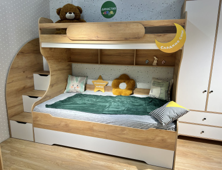 Кровать Биг 90х200 (цвет белый) от Династия Kids