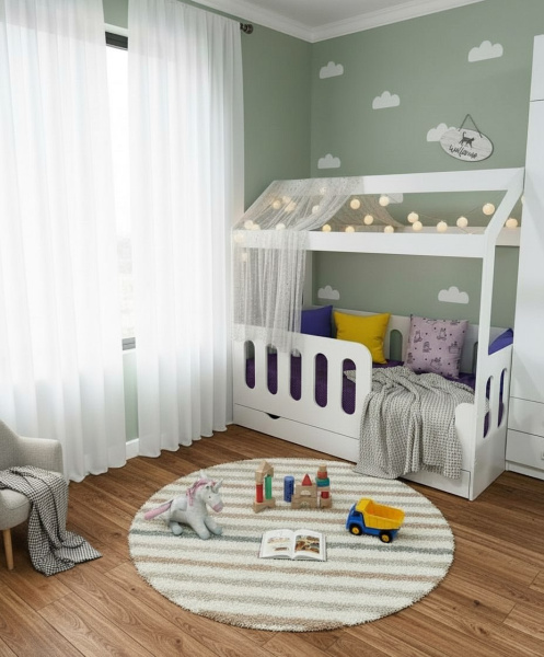 Кровать Домик Теремок 160х80 с ящиком 