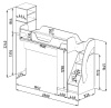 Кровать-чердак 190х80 Модница 4 New (правая/левая) от Династия Kids
