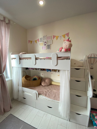 2-х ярусная кровать Фортуна 180х80 (цвет белый)