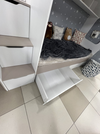 Кровать Квартет + кровать Дабл (цвет белый) 190х90