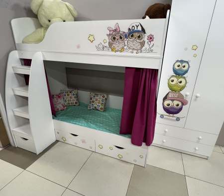 Кровать двухъярусная коллекции Совята 180х80 от Династия Kids