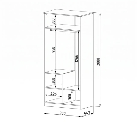 Шкаф для одежды коллекции Мозаика от Династия Kids