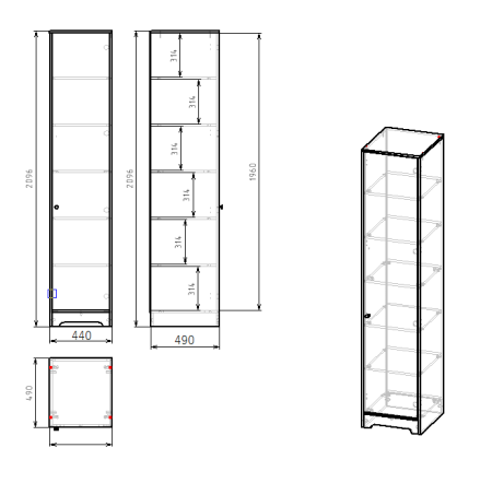 Пенал-1 коллекции Норд от Династия Kids