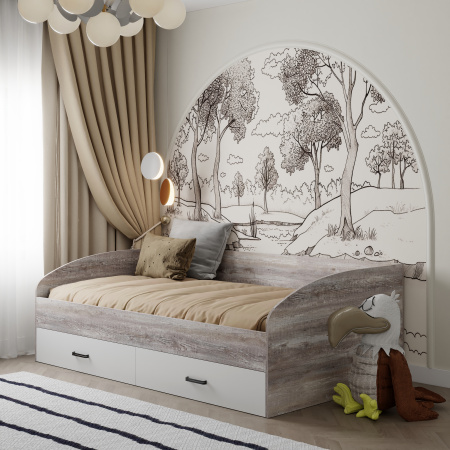 Кровать 120х200 Гранд New (прямая спинка) от Династия Kids