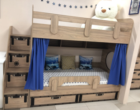 Кровать Фрегат-7 (правая/левая) 180х80 от Династия Kids