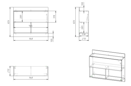 Полка навесная коллекции Орхидеи (распродажа) 