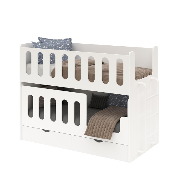 Двухъярусная выдвижная кровать Близняшки 160х80  от Династия Kids