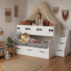 Двухъярусная кровать Городок (цвет белый) 190х90 + 180х80 от Династия Kids