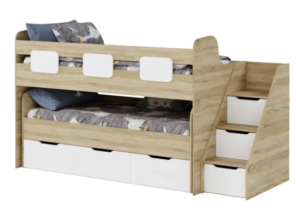 Кровать 2-х ярусная Городок (цвета разные)