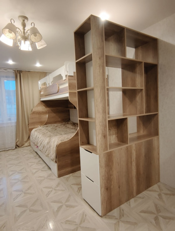 Стеллаж-перегородка для зонирования Стиль (ширина 1200 мм) от Династия Kids