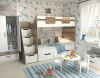 Кровать-чердак Лайт Лофт + кровать Двушка 190х90 от Династия Kids