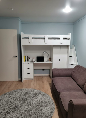 Кровать-чердак Уют-2 + Стол + Шкаф  от Династия Kids