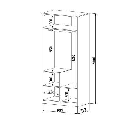Шкаф гардеробный Мозаика-2 от Династия Kids