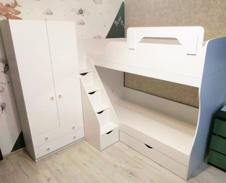 Кровать 200х90 Умка-3 (цвет белый)  от Династия Kids