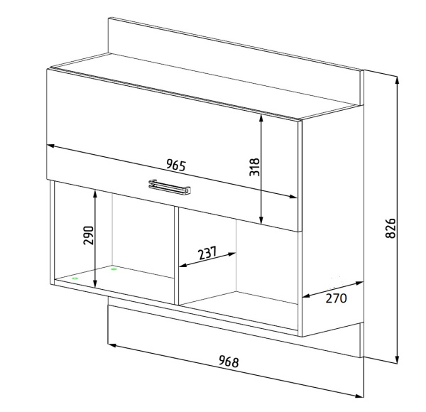 Полка навесная коллекции Гранд от Династия Kids