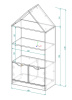 Стеллаж детский Домик-3  от Династия Kids