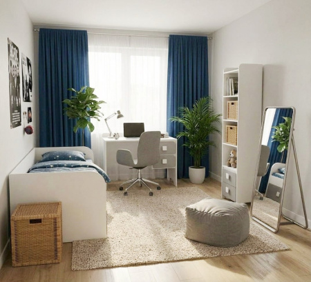 Стол Юни 1200 мм (серебро + белый) от Династия Kids