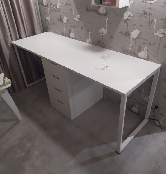 Стол Дуэт 2000 мм (белый + опоры белые) от Династия Kids