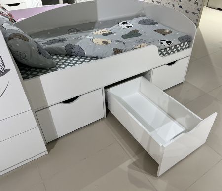 Кровать Малыш правая/левая (цвет: белый) от Династия Kids