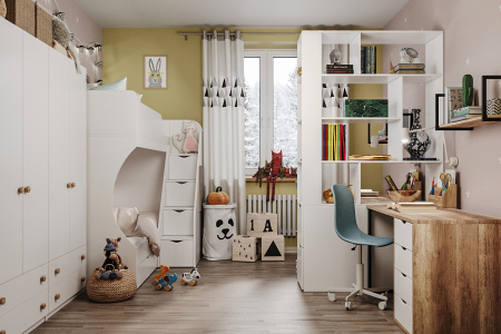 Кровать 200х90 Умка-3 (цвет белый)  от Династия Kids