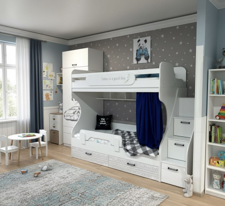 Двухъярусная кровать коллекции Престиж 190х90 от Династия Kids