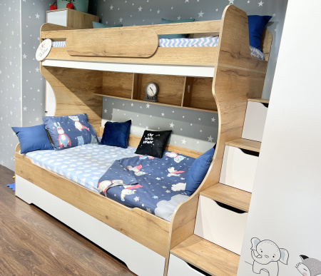 Кровать двухъярусная БИГ (цвет белый) 200х120 от Династия Kids