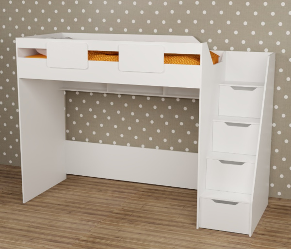 Кровать-чердак 190х90 коллекции Мозаика-2  от Династия Kids