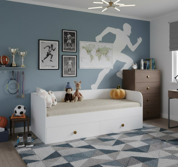 Комплект мебели Умка NEW: стол + шкаф + кровать 180х80  от Династия Kids