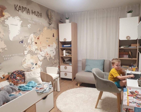 Комод Юниор (дуб сонома+белый) от Династия Kids
