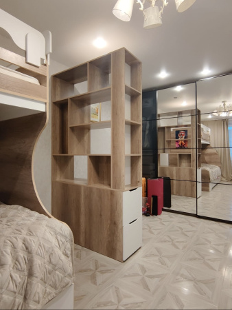 Стеллаж-перегородка для зонирования Стиль (ширина 1200 мм) от Династия Kids