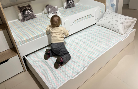 Кровать Квартет + кровать Дабл (цвет белый) 190х90