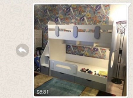 Двухъярусная кровать Фортуна (серебро + белый) 180х80 от Династия Kids