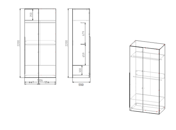 Шкаф угловой коллекции Брайт Графит-2 от Династия Kids