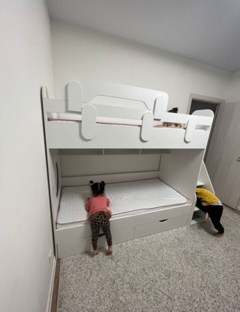 Двухъярусная кровать Фортуна (размеры и цвета разные) от Династия Kids