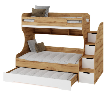 Кровать двухъярусная БИГ (цвет белый) 200х120 от Династия Kids