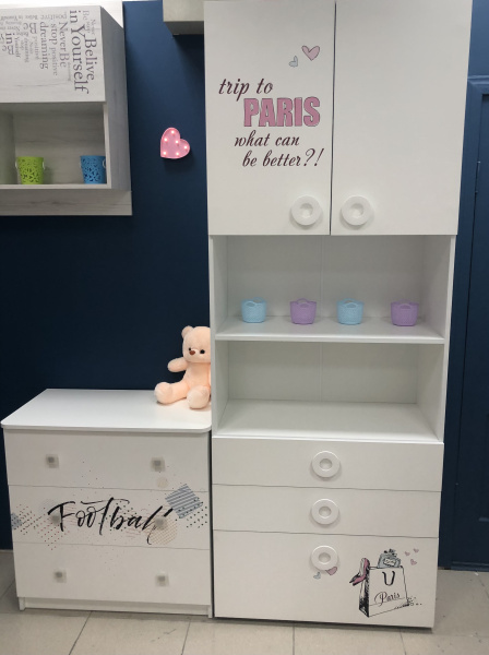 Пенал-стеллаж Модница 1 New от Династия Kids