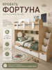 Кровать 2-х ярусная Фортуна 180х80 (велюр + белый) от Династия Kids