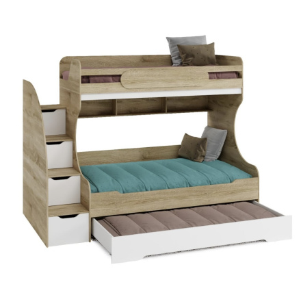 Кровать двухъярусная БИГ (цвет белый) 200х120 от Династия Kids