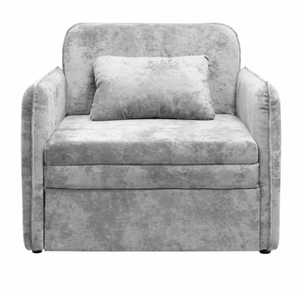 Диван раскладной для детской "Урбан" (велюр Краш 39) серый 