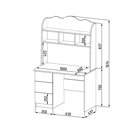 Стол Кокетка New  от Династия Kids