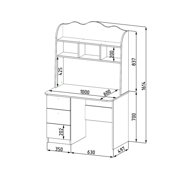 Стол Кокетка New  от Династия Kids
