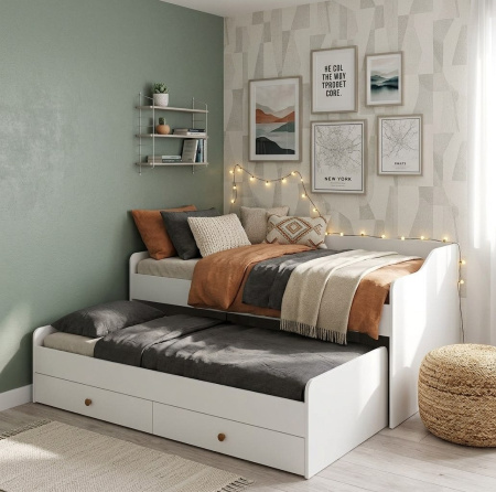 Двухъярусная выдвижная кровать Портал 200х90 + 190х80  от Династия Kids