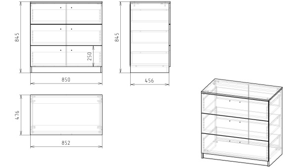 Комод коллекции Престиж от Династия Kids
