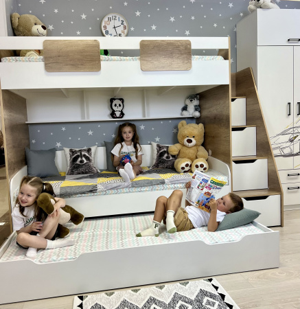 Кровать-чердак коллекции Лайт Лофт 200х90 от Династия Kids